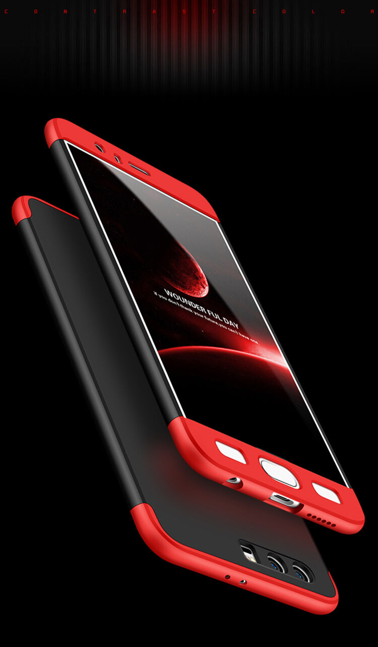Etui matowe na cały telefon do Honor 9 - czerwone