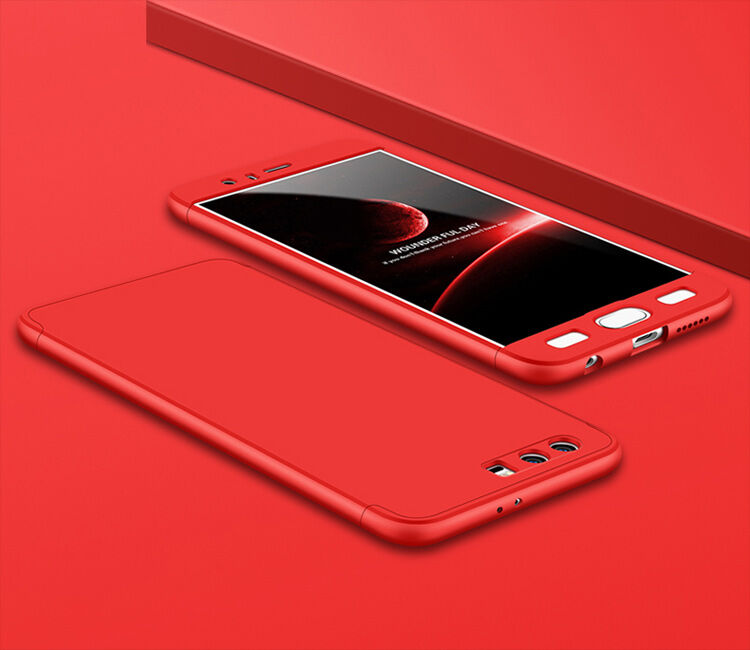 Etui matowe na cały telefon do Honor 9 - czerwone