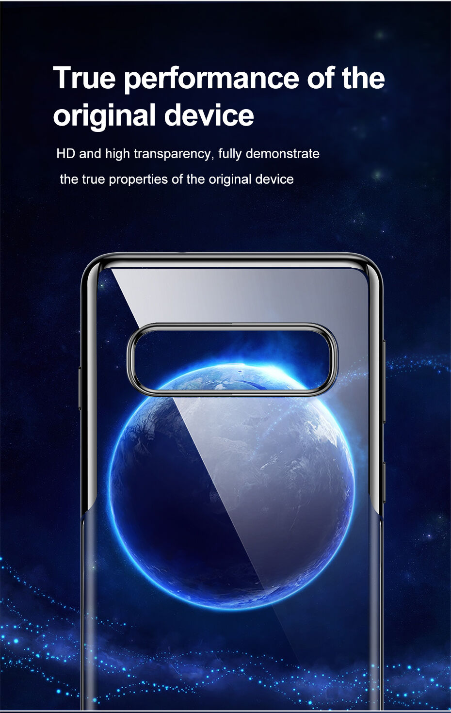 Baseus Etui plastikowe przezroczyste z ramką do Samsung Galaxy S10 - czarne