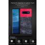 Etui ochronne skórzane z teksturą dżinsową do Samsung Galaxy S10 Plus - czerwone