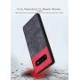 Etui ochronne skórzane z teksturą dżinsową do Samsung Galaxy S10 Plus - ciemnoniebieskie