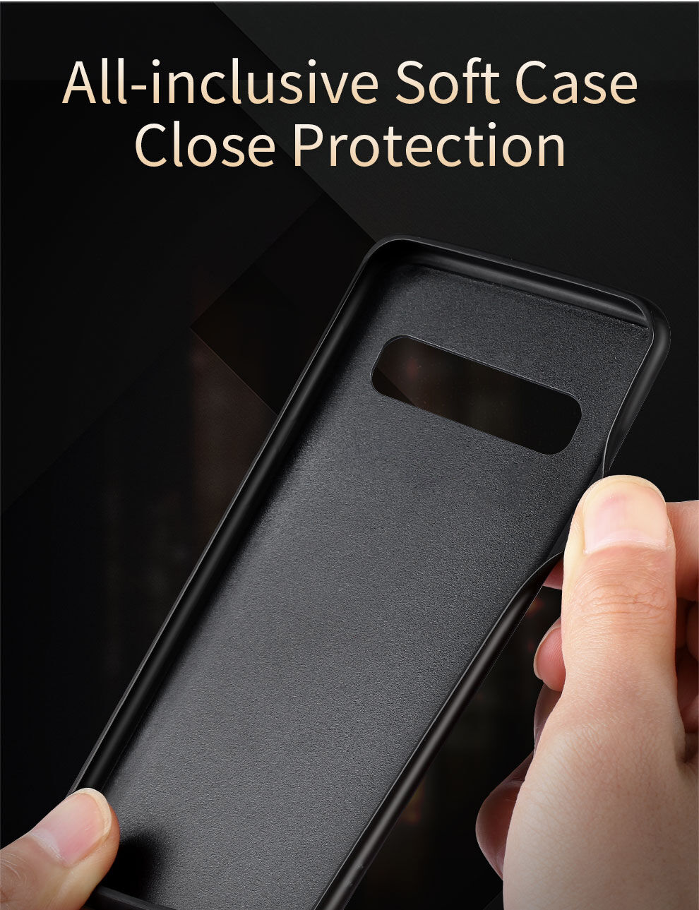 X-Level etui z powierzchnią skórzaną do Samsung Galaxy S10 - czarne
