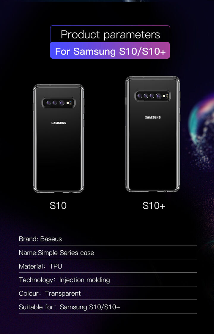 Baseus Etui ochronne plastikowe do Samsung Galaxy S10 - przezroczyste