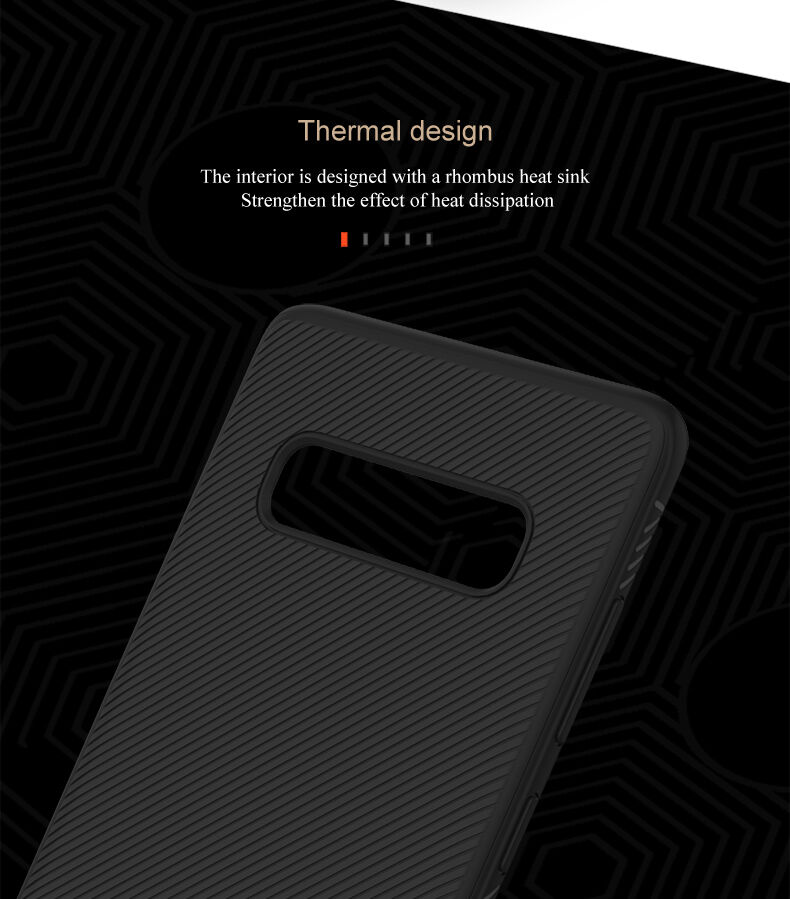 Lenuo etui plastikowe z teksturą tkaniny do Samsung Galaxy S10 Plus - czarne