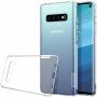 Nillkin etui przezroczyste z miękkiego plastiku do Samsung Galaxy S10 - złote
