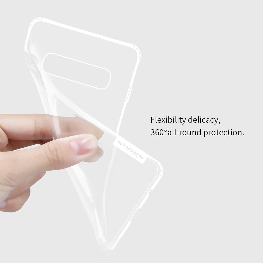 Nillkin etui przezroczyste z miękkiego plastiku do Samsung Galaxy S10 - szare