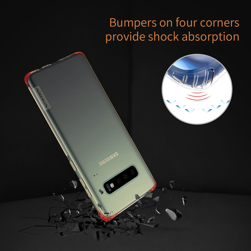 Nillkin etui przezroczyste z miękkiego plastiku do Samsung Galaxy S10 - białe