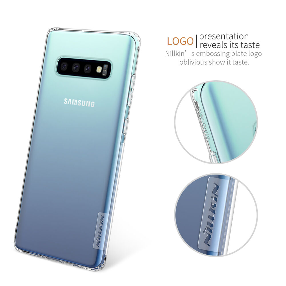 Nillkin etui przezroczyste z miękkiego plastiku do Samsung Galaxy S10 - białe