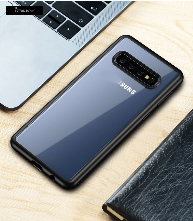 Ipaky etui plastikowe przezroczyste do Samsung Galaxy S10 - czerwone