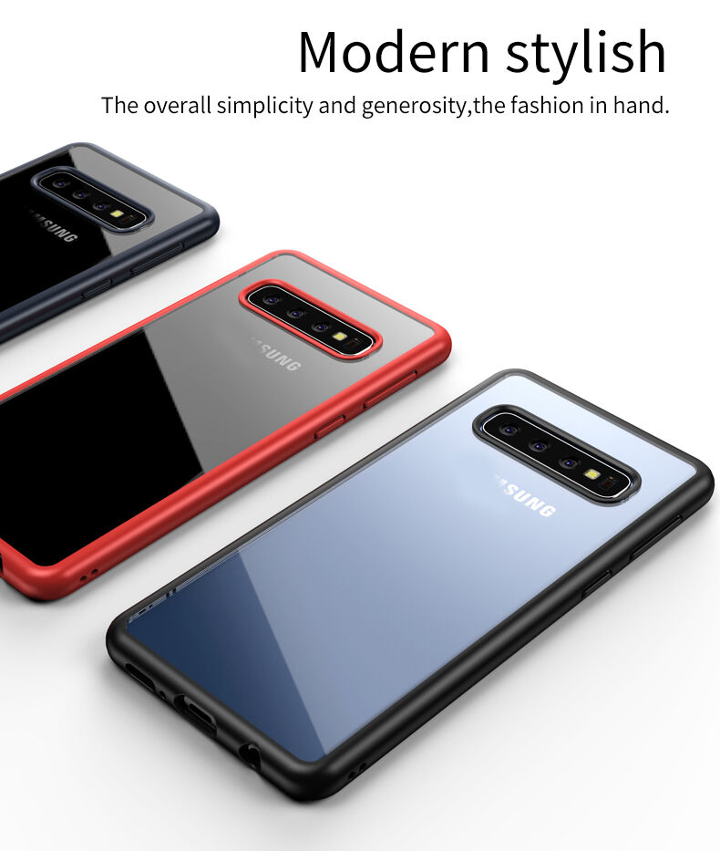 Ipaky etui plastikowe przezroczyste do Samsung Galaxy S10 - czarne