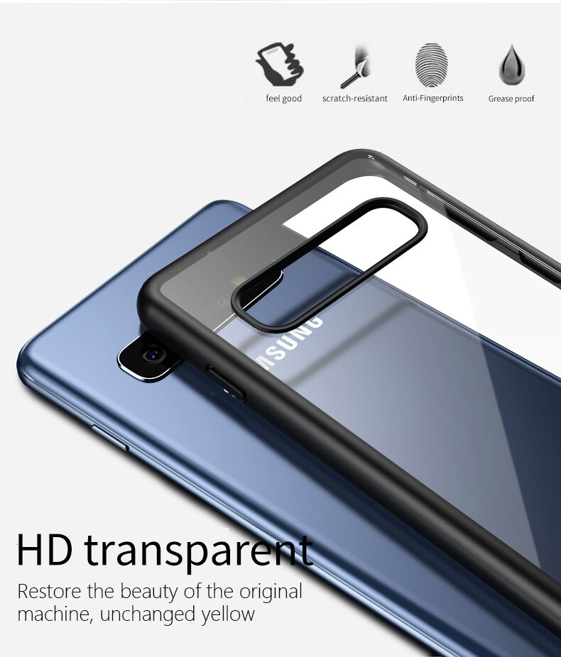 Ipaky etui plastikowe przezroczyste do Samsung Galaxy S10 - czarne
