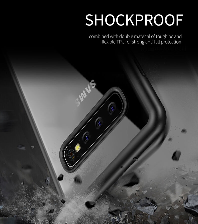 Ipaky etui plastikowe przezroczyste do Samsung Galaxy S10 - czarne