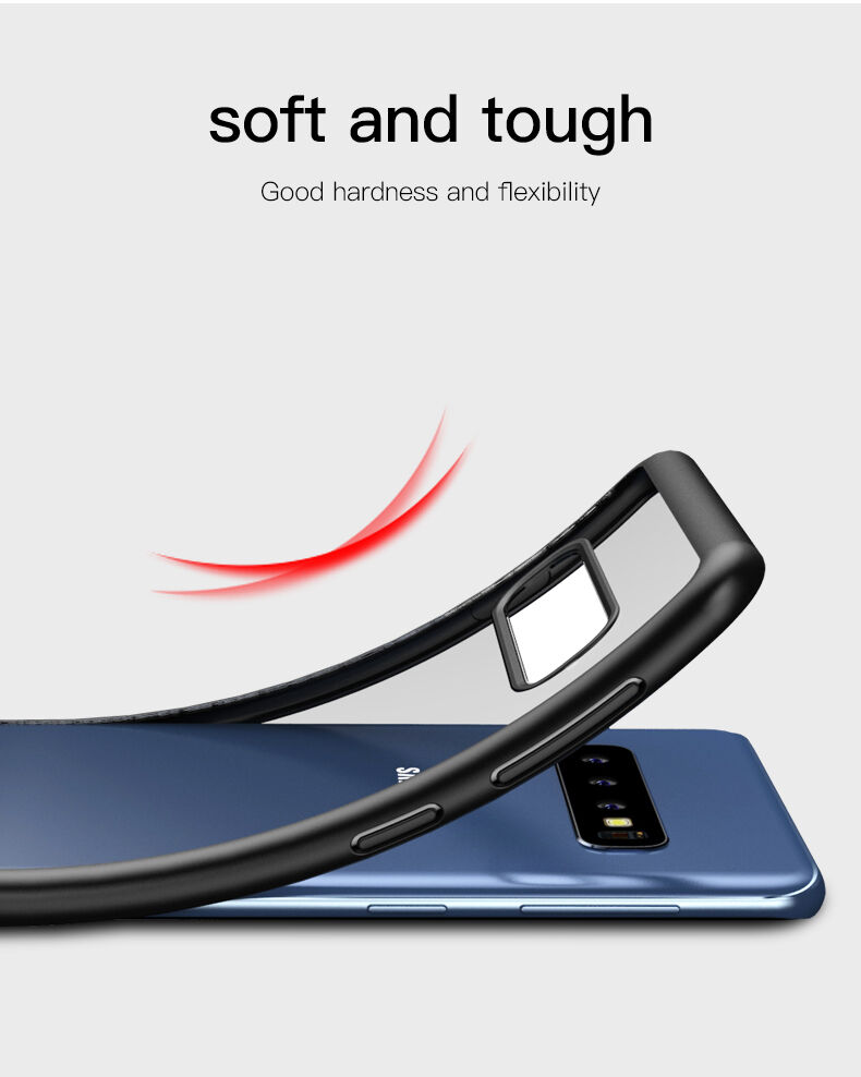 Ipaky etui plastikowe przezroczyste do Samsung Galaxy S10 - czarne