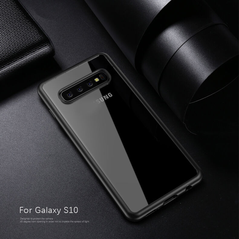 Ipaky etui plastikowe przezroczyste do Samsung Galaxy S10 - czarne