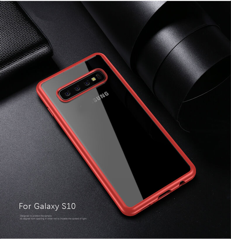 Ipaky etui plastikowe przezroczyste do Samsung Galaxy S10 - czarne