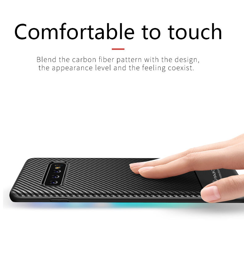 Ipaky etui z teksturą włókien karbonowych do Samsung Galaxy S10 - czarne