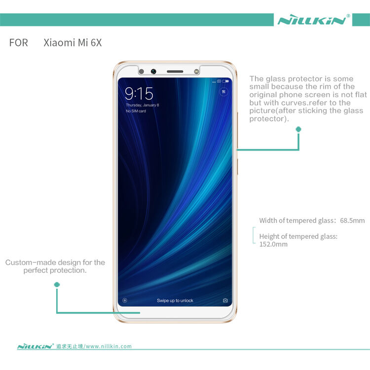 Nillkin super odporne szkło hartowane do Xiaomi Mi A2 - 0,33 mm