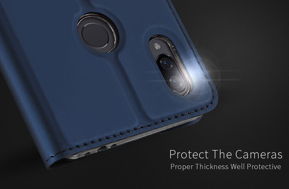 Dux Ducis pokrowiec skórzany z kieszenią na karty Xiaomi Redmi Note 7 - złoty