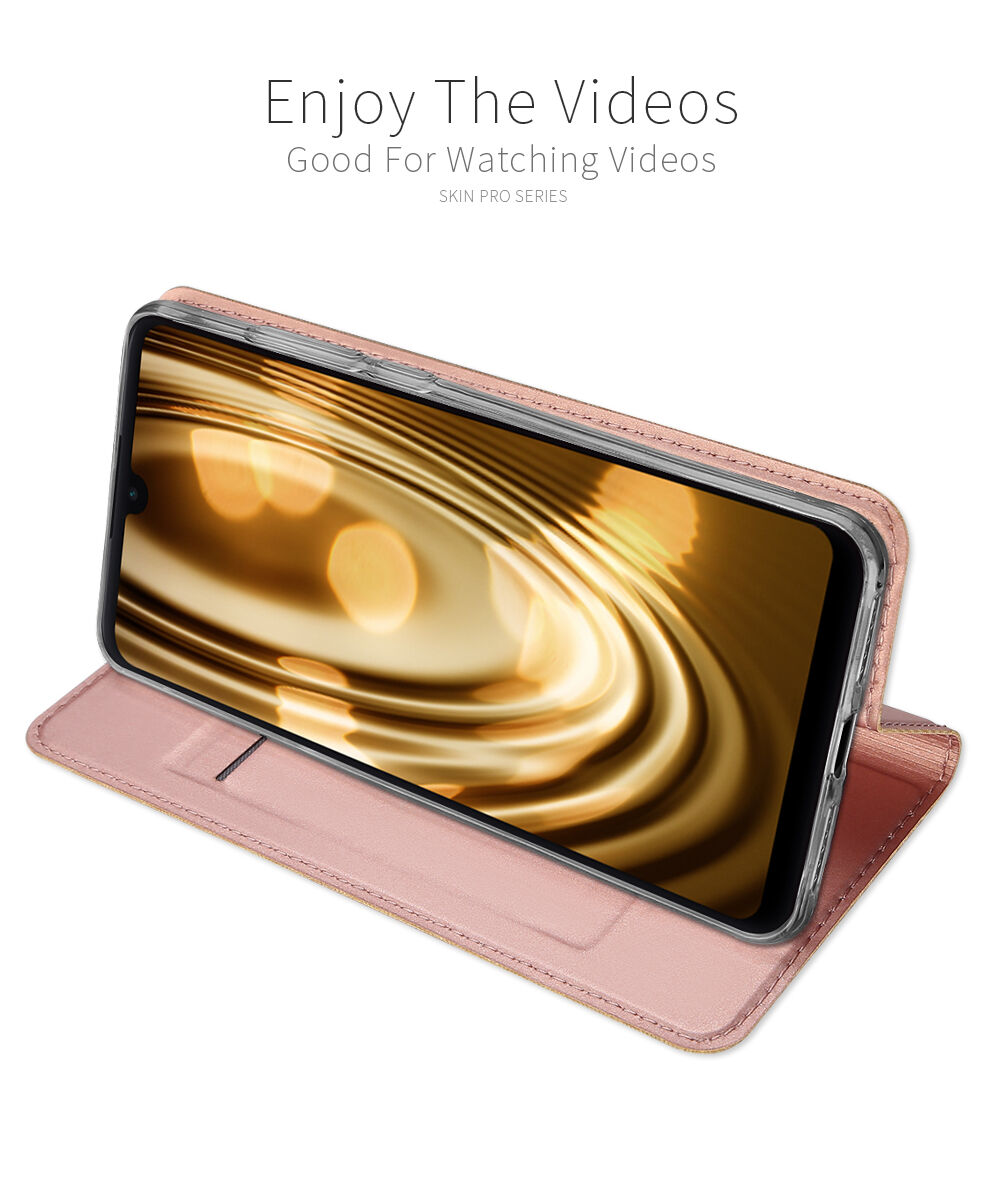 Dux Ducis pokrowiec skórzany z kieszenią na karty Xiaomi Redmi Note 7 - złoty