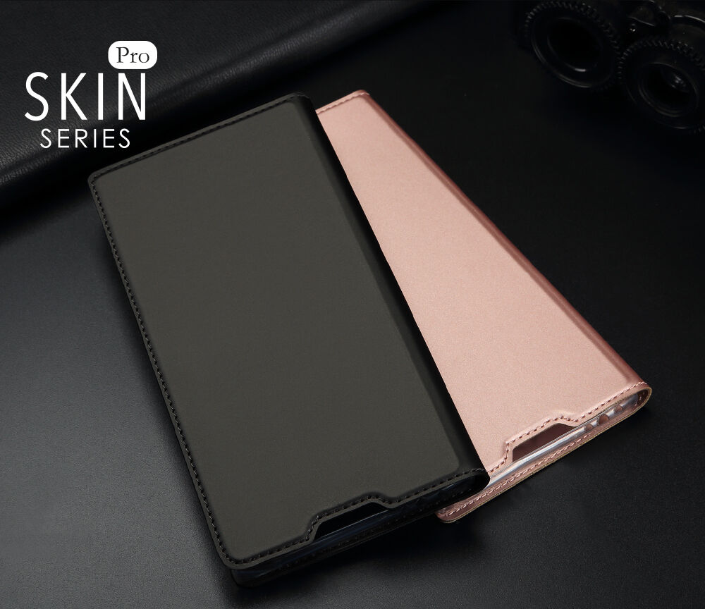 Dux Ducis pokrowiec skórzany z kieszenią na karty Xiaomi Redmi Note 7 - złoty