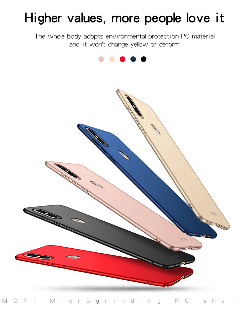 Mofi ultra cienkie etui matowe do Xiaomi Redmi Note 6 Pro - czerwone