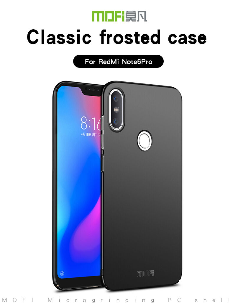 Mofi ultra cienkie etui matowe do Xiaomi Redmi Note 6 Pro - czarne