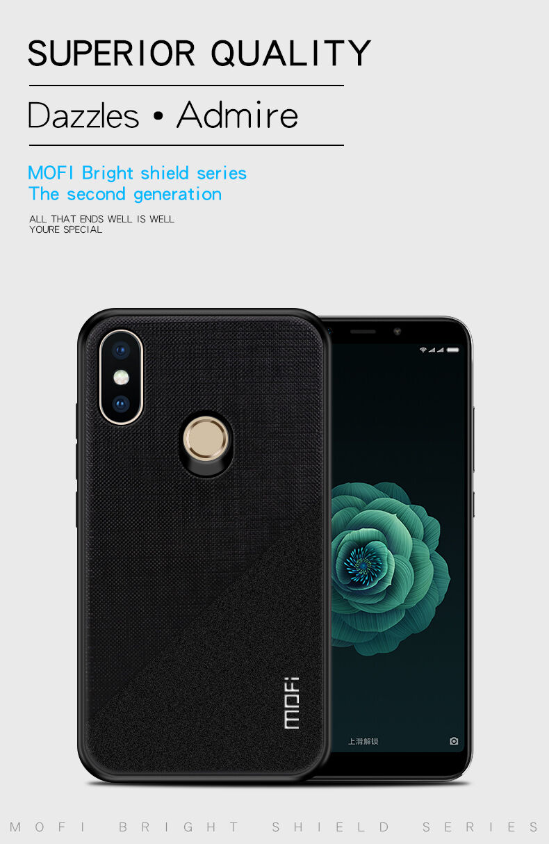 Mofi etui ochronne plastikowe i tekstylne do Xiaomi Mi A2 Lite - niebieskie
