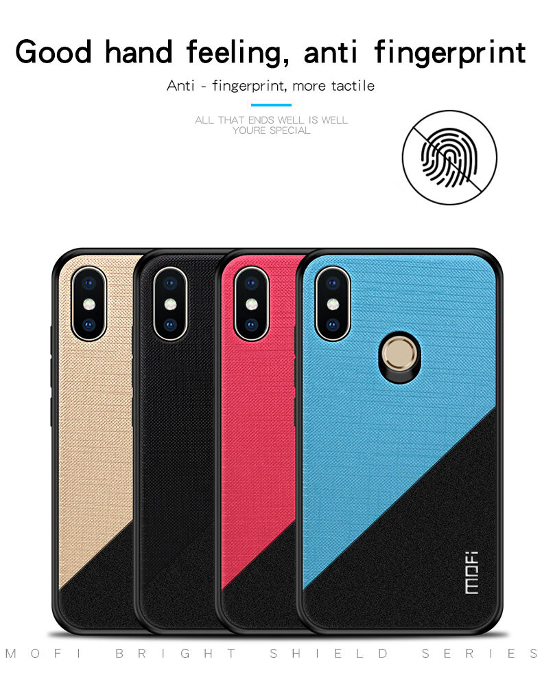 Mofi etui ochronne plastikowe i tekstylne do Xiaomi Mi A2 Lite - niebieskie
