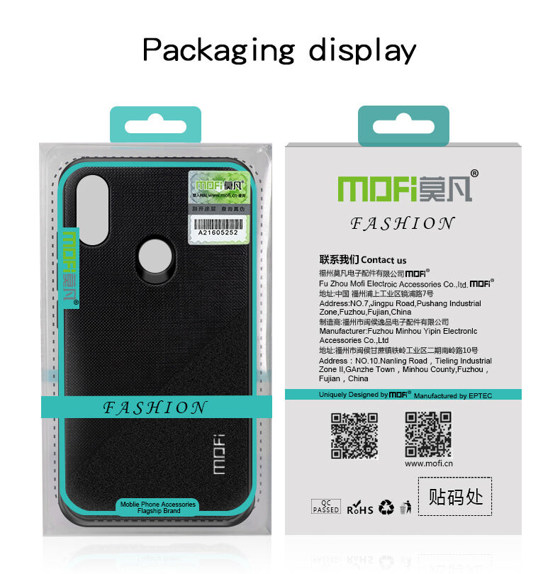 Mofi etui ochronne plastikowe i tekstylne do Xiaomi Mi A2 Lite - niebieskie