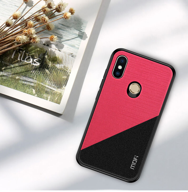 Mofi etui ochronne plastikowe i tekstylne do Xiaomi Mi A2 Lite - niebieskie