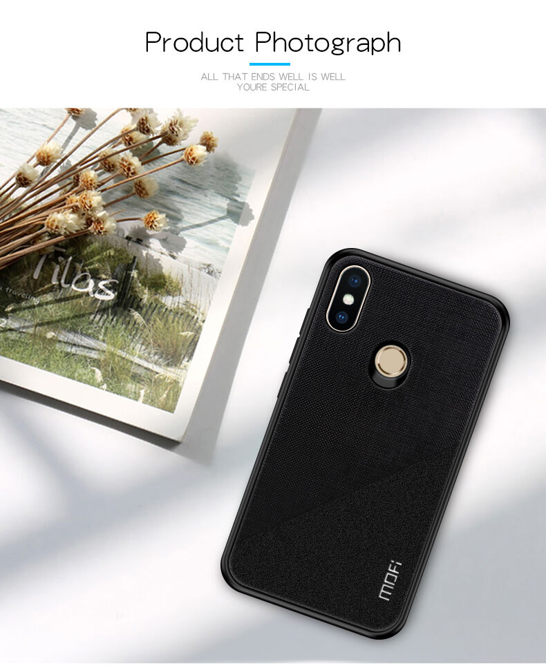 Mofi etui ochronne plastikowe i tekstylne do Xiaomi Mi A2 Lite - czarne
