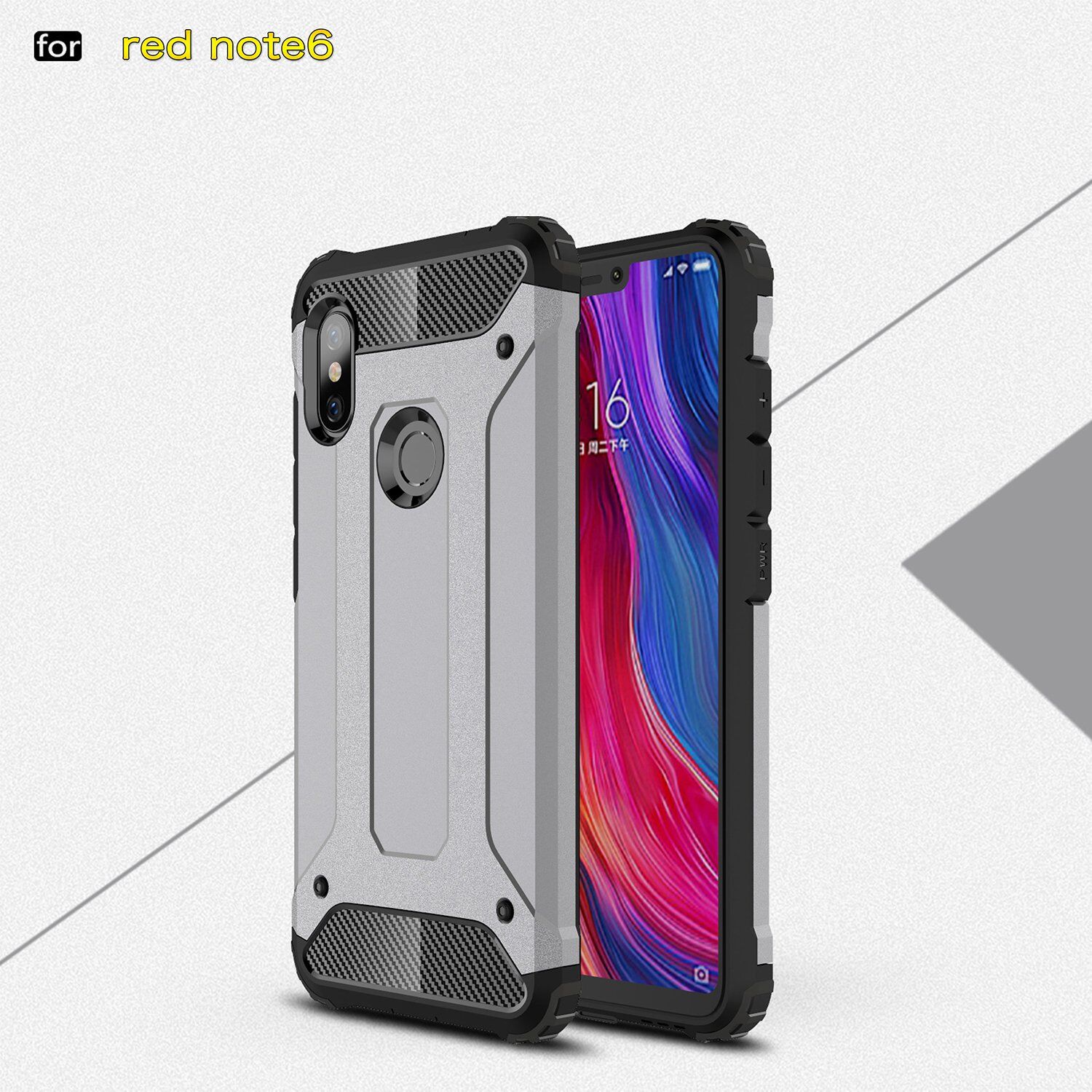 Super odporne etui Armor do Xiaomi Redmi Note 6 Pro - niebieskie
