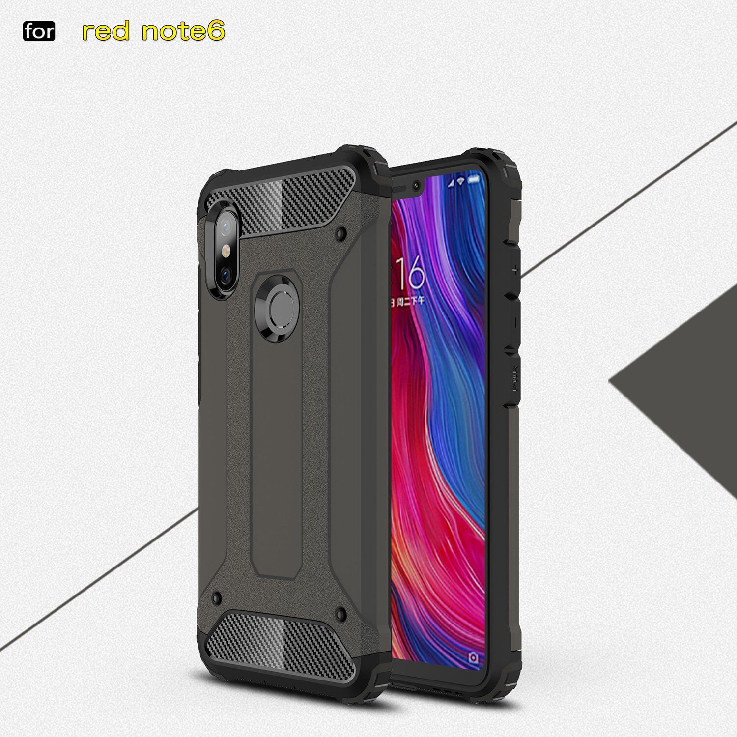 Super odporne etui Armor do Xiaomi Redmi Note 6 Pro - niebieskie