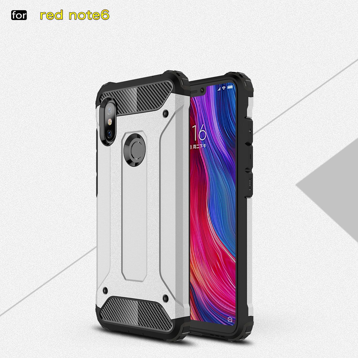 Super odporne etui Armor do Xiaomi Redmi Note 6 Pro - czerwone Super odporne etui Armor do Xiaomi Redmi Note 6 Pro - czerwone