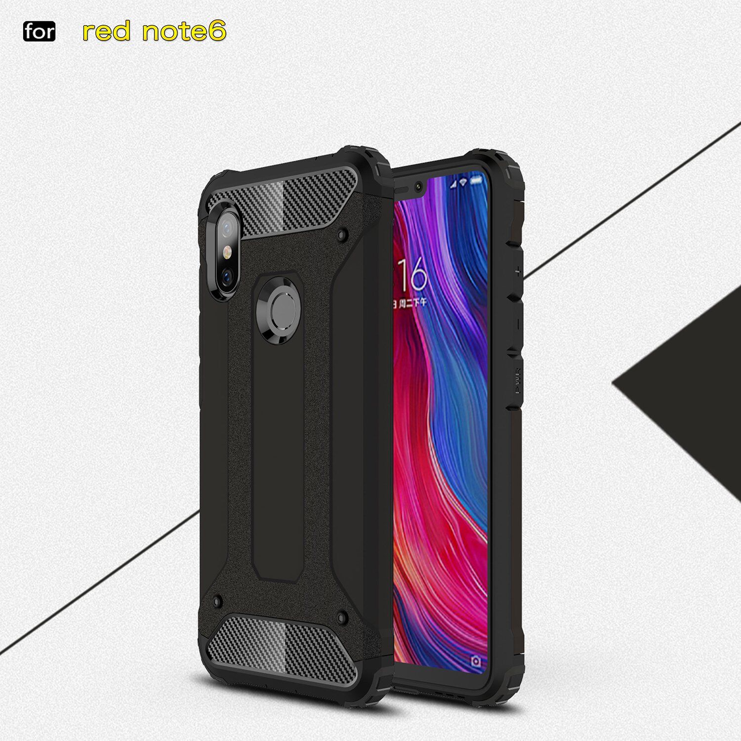 Super odporne etui Armor do Xiaomi Redmi Note 6 Pro - srebrne