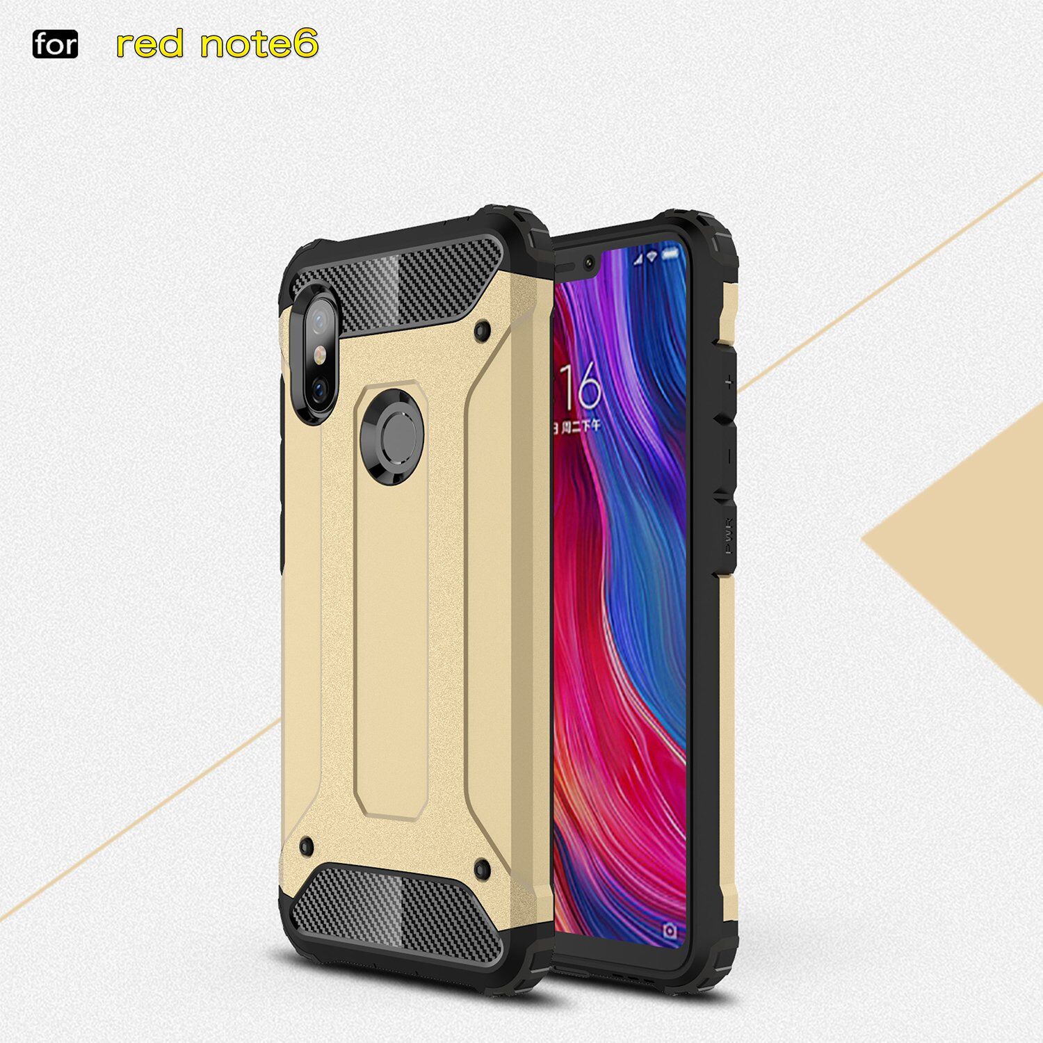 Super odporne etui Armor do Xiaomi Redmi Note 6 Pro - srebrne