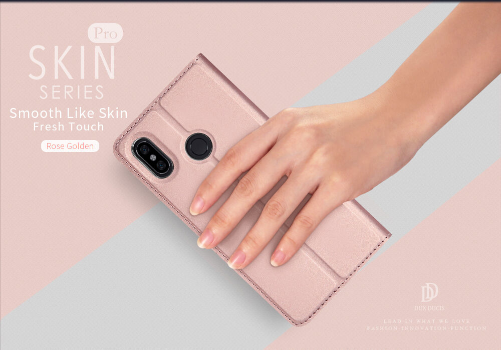 Dux Ducis pokrowiec ochronny skórzany do Xiaomi Redmi Note 6 Pro - ciemnoniebieski