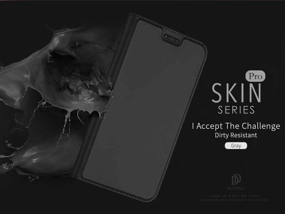 Dux Ducis pokrowiec ochronny skórzany do Xiaomi Redmi Note 6 Pro - szary