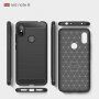 Etui ochronne z teksturą szlifowaną do Xiaomi Redmi Note 6 Pro - ciemnoniebieskie