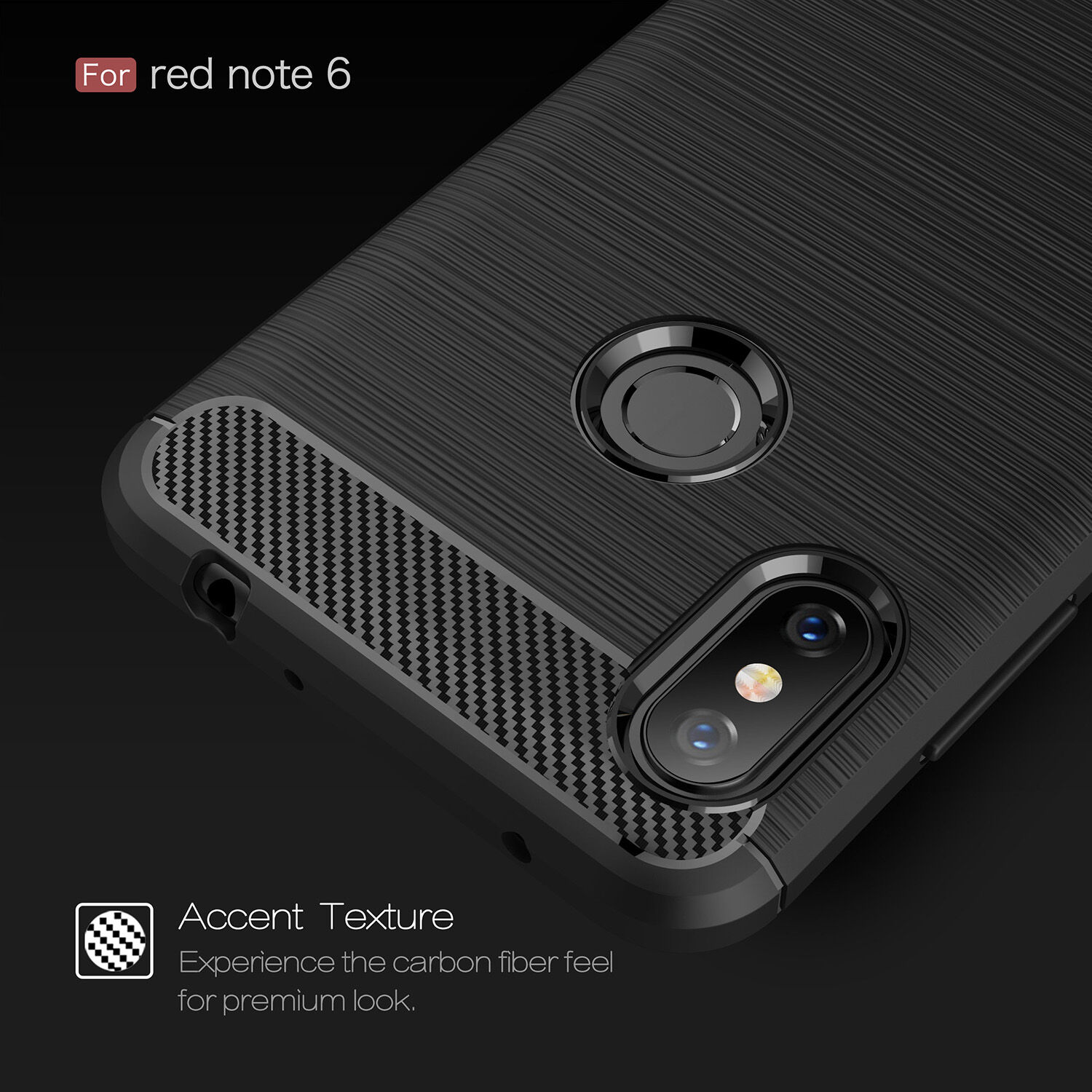 Etui ochronne z teksturą szlifowaną do Xiaomi Redmi Note 6 Pro - szare