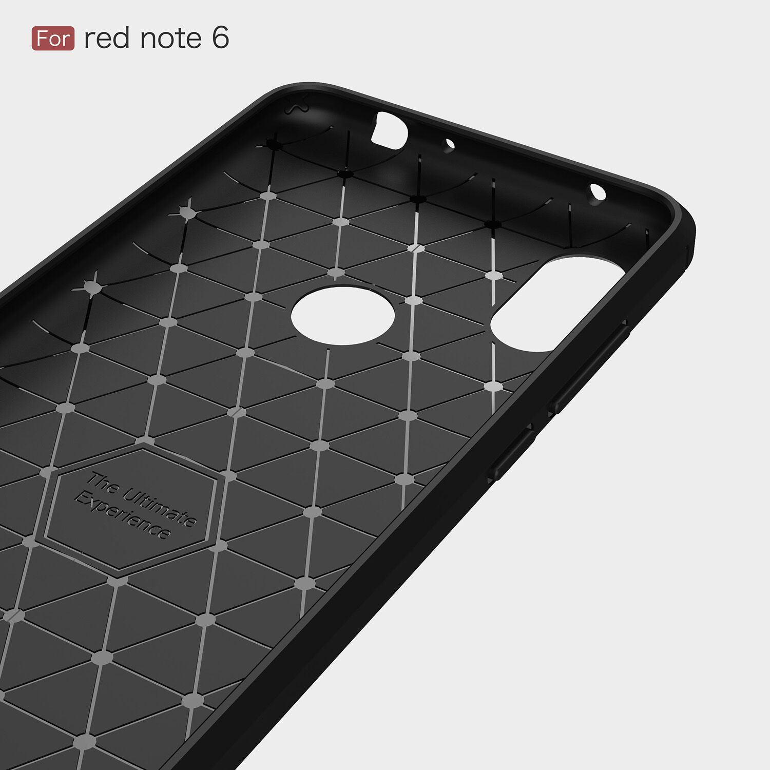 Etui ochronne z teksturą szlifowaną do Xiaomi Redmi Note 6 Pro - szare