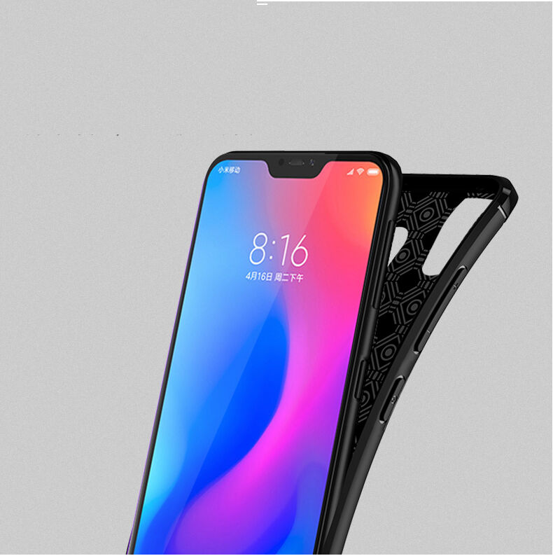 Etui z teksturą szlifowaną i skórzaną do Xiaomi Mi A2 Lite - czarne
