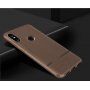 Etui z teksturą szlifowaną i skórzaną do Xiaomi Mi A2 Lite - czarne