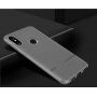 Etui z teksturą szlifowaną i skórzaną do Xiaomi Mi A2 Lite - czarne