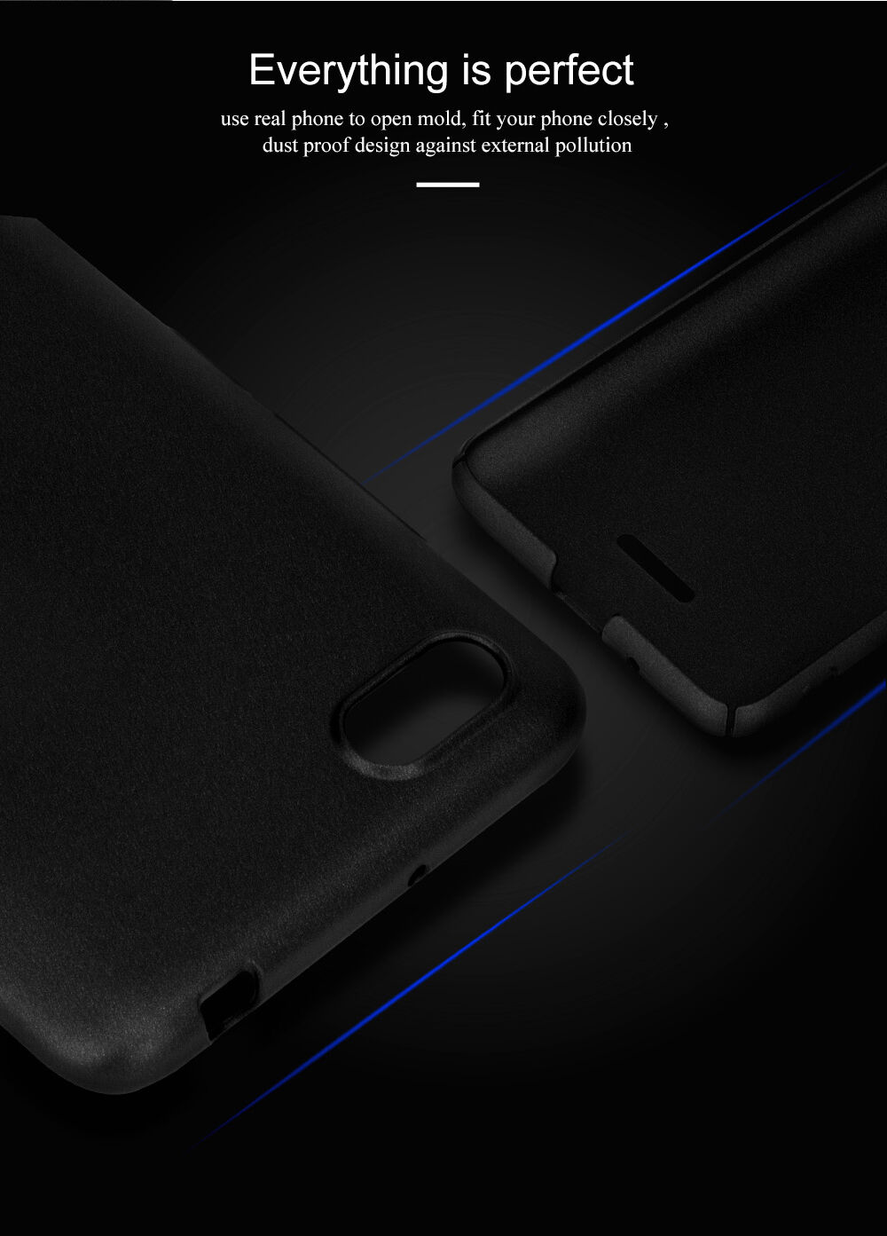 Lenuo twarde jedwabiście gładkie etui do Xiaomi Redmi 6 - czarne