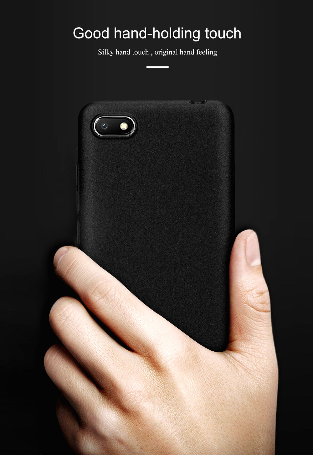 Lenuo twarde jedwabiście gładkie etui do Xiaomi Redmi 6 - czarne