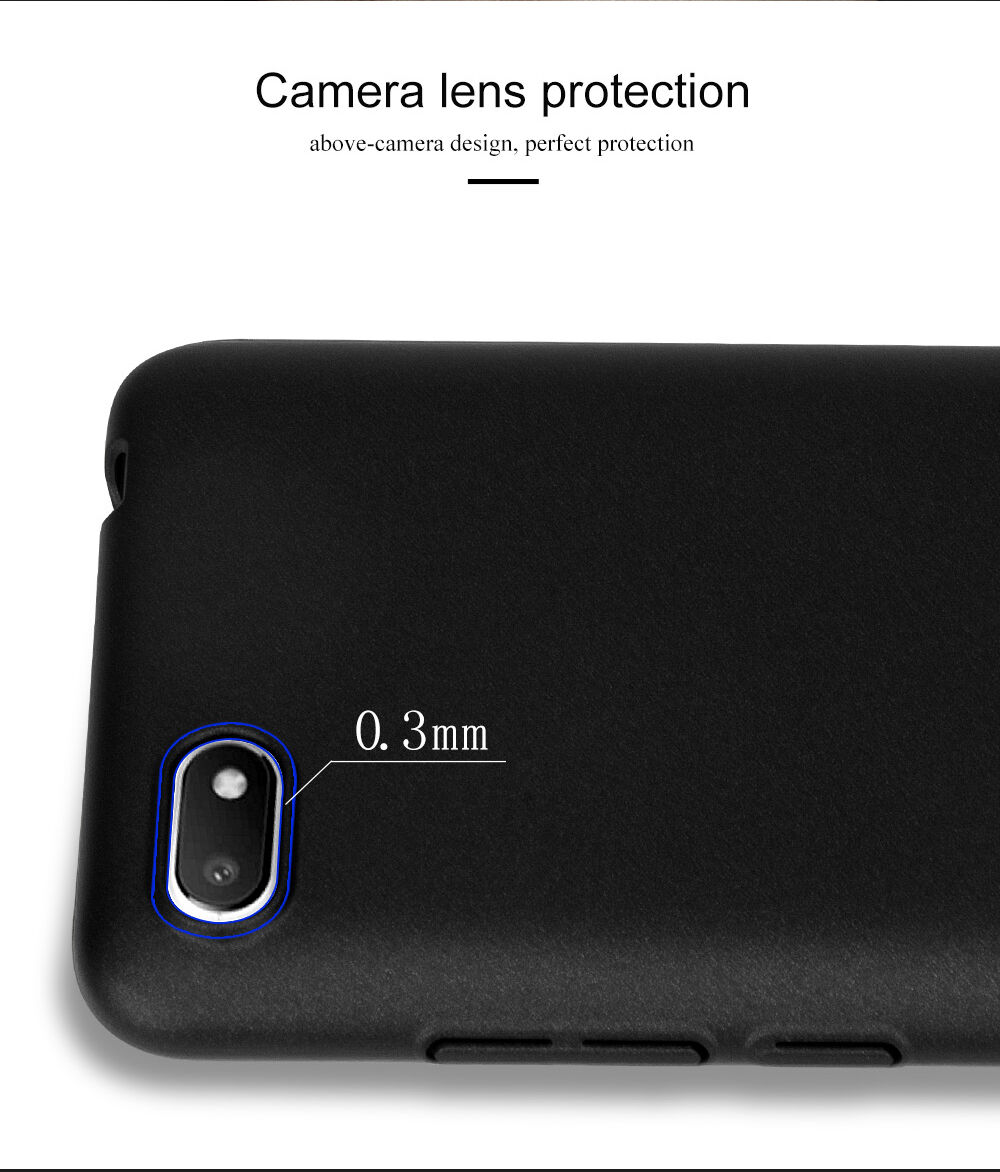 Lenuo twarde jedwabiście gładkie etui do Xiaomi Redmi 6 - czarne