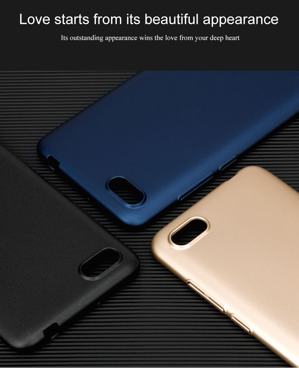 Lenuo twarde jedwabiście gładkie etui do Xiaomi Redmi 6 - czarne