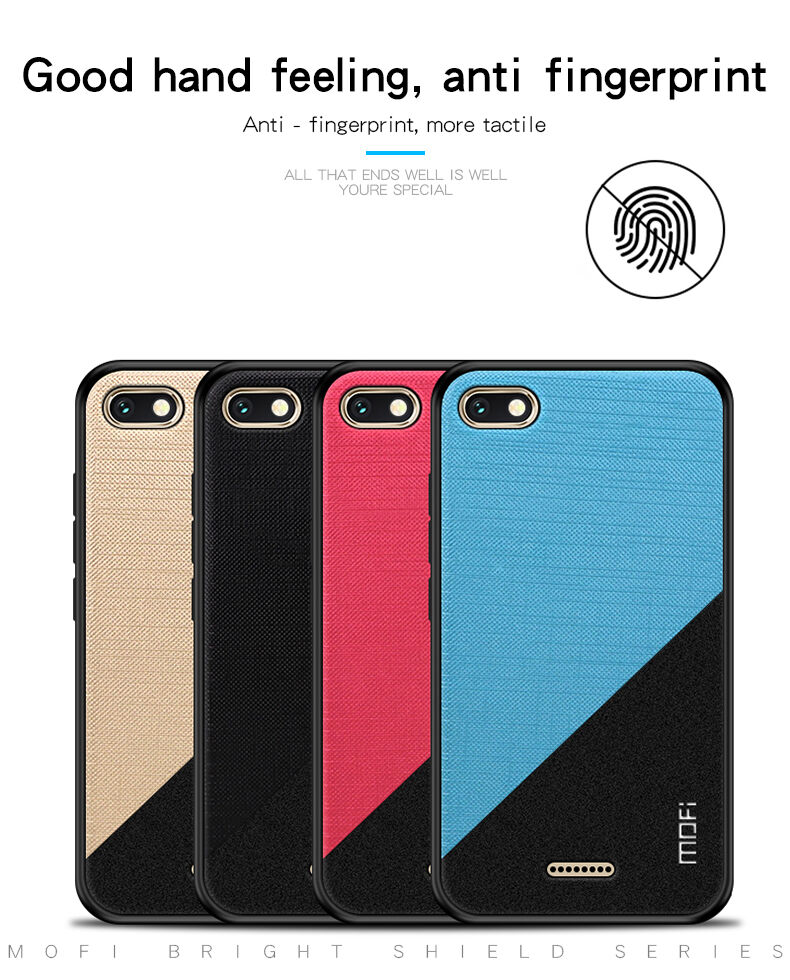 Mofi etui ochronne plastikowe i tekstylne do Xiaomi Redmi 6 - różowo-czerwone