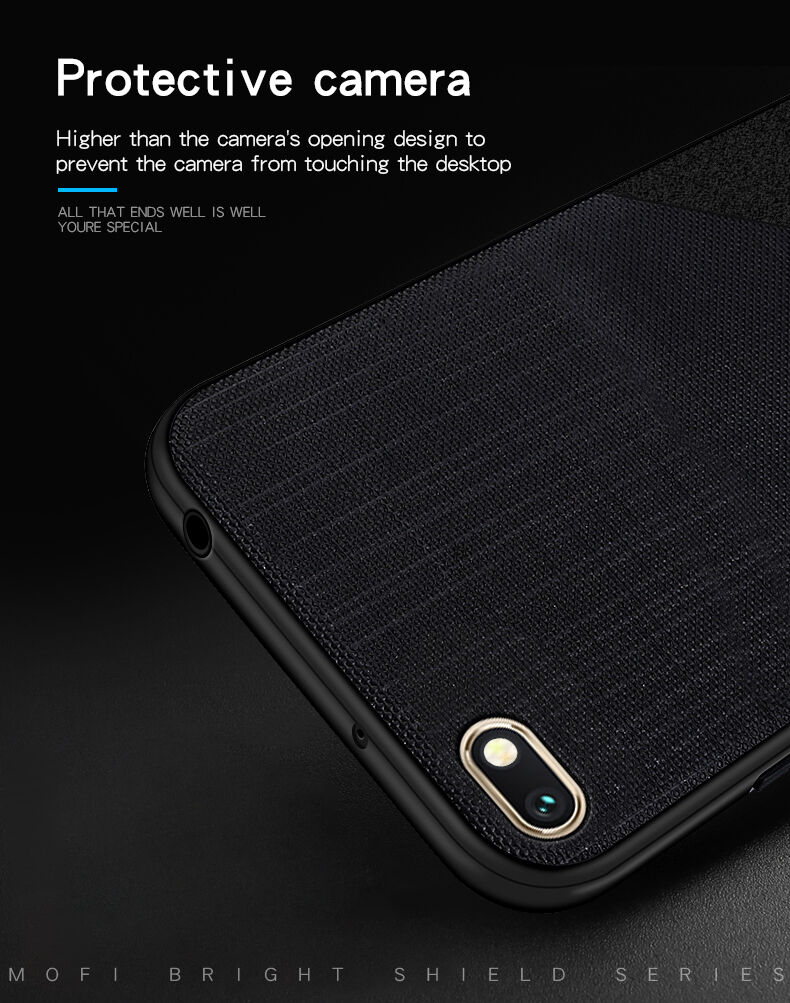 Mofi etui ochronne plastikowe i tekstylne do Xiaomi Redmi 6 - różowo-czerwone